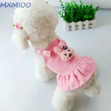 MXMIOO Cat Saia Urso Para Primavera E Outono Vestido Confortável Macio Cachorro