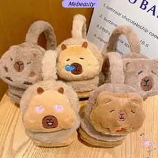 MEBEAUTYBR Protetores De Orelha Quentes Para , Capivara À Prova De Vento , Calor , Bonito Desenho Animado De Pelúcia Mac