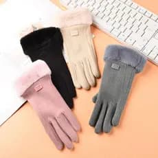 Luvas Espessadas De Veludo Alemão Feminino Outono E Inverno Mais Proteção Fria Quente Ao Ar Livre I6a7