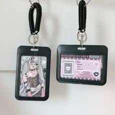 Porta-Cartões De 3 Polegadas Kpop Photocard Holder Capa De Cartão De Cor Preta Com Pingente