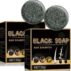 Shampoo em Barra e Sabonete para Barba para Escurecer Cabelos Brancos - Pacote com 2, Realçador Natural da Cor para Home