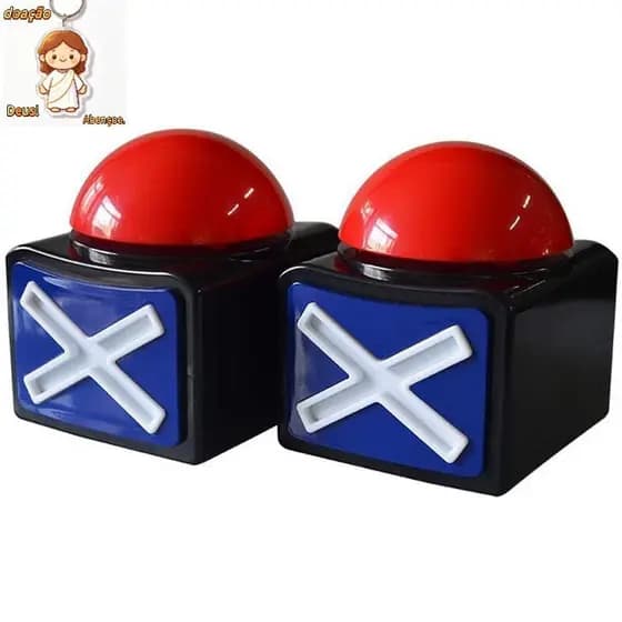 2PCS Jogo Resposta Ao Buzzer , Game Botão De Alarme Sonoro Com Trivia Light Quiz Obtém Talent Toys