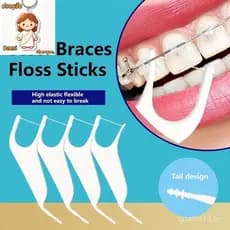 50 PCs/saco Fio Dental Ortodôntico Cuidado Oral