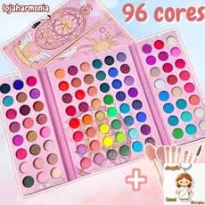 Paleta De Sombra De Olho Em 96 Cores Perolada / Fosca / Com Glitter / Longa Duração