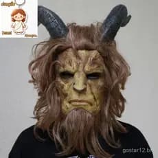 Máscara de Príncipe da Bela e a Fera, Capacete de Cosplay, Máscara de Olho, Máscara Facial, Cosplay, Halloween, Carnaval