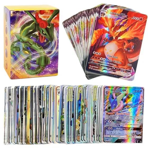 20/50/100pcs Cartão Raro Pokémon Charizard Vmax Cartões de Visita Inglês