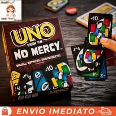Uno No Mercy Baralho de Cartas Estratégico 168 Cartas com Regras Inéditas e Muita Diversão