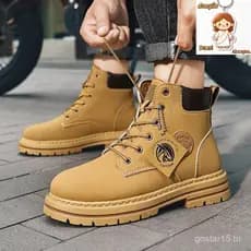 Novas botas Martin sapatos masculinos de outono novas botas de alta tecnologia botas curtas estilo britânico botas corea