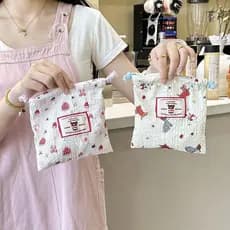 [largeloohg] Bolsa De Cordão Com Estampas Fofas E Doces Moedas Bolsas De Armazenamento De Artigos Diversos Femininos Maq