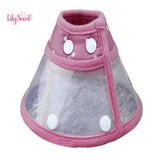 [♥ Lily] Protetor De Pescoço De Cachorro Ajustável Portátil Reutilizável Lavável Coleira Anti-Mordida Para Gato