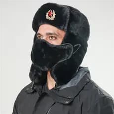 Exército Soviético Militar Emblema Bombardeiro Chapéu Das Mulheres Dos Homens Rússia Ushanka Chapéus Falso Pele De Coelh