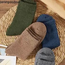 Meia Termica Masculina Frio Intenso De Tomada Cano Médio Inverno Quente Lã Merino Super Mais Grosso