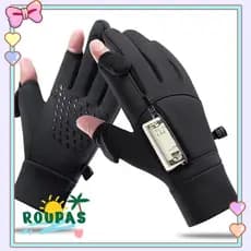 Luvas De Tela Sensível Ao Toque ROUPAS , Inverno Quente Com Forro À Prova De Frio , Ciclismo Masculinas De Esqui De Pesc