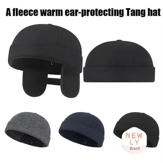 Gorro Quente LIAYING , Com Protetores De Orelha , Sem Aba Ajustável , Chapéu Térmico Forrado De Lã