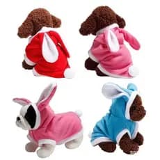 Casaco Com Capuz Roupas Para Cães Velo Gato Filhote De Cachorro Coelhinho Da Páscoa Pet Cão Traje Coelho Quente Vestir-S