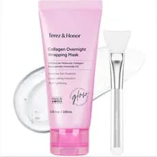 TEREZ&HONOR Máscara Noturna de Colágeno Peel-Off: Máscara Facial Coreana para Elasticidade, Hidratação e Brilho - Coláge