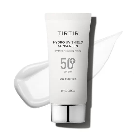 Protetor Solar TIRTIRHydroUVShield | Protetor Solar Facial Coreano SPF50+ de Amplo Espectro UVA/UVB, Sem Resíduos, 1.69