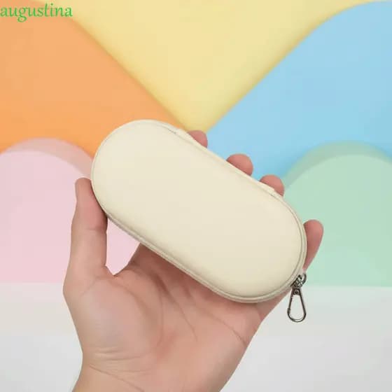 Estojo De Óculos De Sol AUGUSTINA , Bolsa Slot Duplo Anti Esmagamento De PU À Prova D'água , Organizador Com Forro Macio