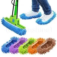 Chinelos de Microfibra/Chenille para Limpeza de Pisos Domésticos/Meias Multifuncionais para Limpeza sem Esforço