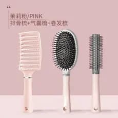 Escova com almofada de ar para homens, à base de óleo, dedicada para meninos, modelador de cachos, para pentear o cabelo