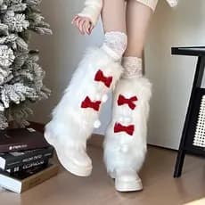 Aquecedores de Pernas de Couro Sintético Branco para Botas, Estilo Y2K Goth, Punk, até o Joelho, Moda Quente RGEM