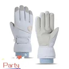Luvas De Pelúcia Femininas Para Festa , Impermeáveis De Esqui De Snowboard Com Tela Sensível Ao Toque Neve Quentes De In