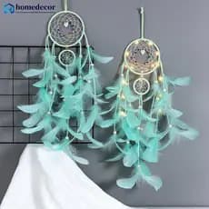 Homedecoração Amor Infinito Artesanal Apanhador De Sonhos Presentes Com Luz LED Dreamcatcher Pingente Criativo Oco Sinos
