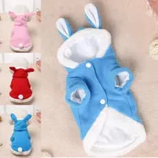 Casaco com Capuz para Cães 2023, Roupa de Fleece para Gatos e Filhotes, Fantasia de Coelho da Páscoa para Cães de Estima