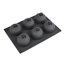 Formas de Silicone para Bolo Mousse em Forma de Mirtilo com 6 Cavidades para Assar Sobremesas e Sorvetes, com Fácil Remo