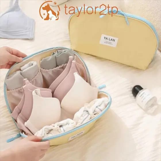 Bolsa Organizadora de Roupas Íntimas ATAYLOR2TP, Bolsa Portátil Multifuncional para Armazenamento de Sutiãs, Design Espe