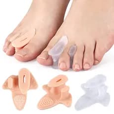 Polegar Valgus toe separador macio absorção de choque massagem clipe pé antepé almofada engrossado pé toe separador