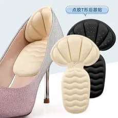 Novo estilo em forma de T listrado Horizontal pontilhado calcanhar adesivo salto alto apontou Toe sapatos anti-queda cal