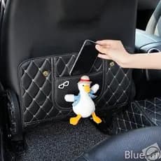PWM [Novo] 1 Peça Capa Protetora para Encosto de Banco de Carro Anti-Pontapé Acessórios Internos Impermeável em Couro PU