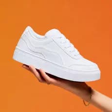 Tênis Plataforma Feminino Tênis Feminino Casual Branco Lançamento Macio Leve Confortável