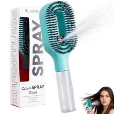 Escova de Cabelo com Água, Escova de Cabelo 2 em 1 com Spray, Escova de Cabelo com Pulverizador, Escova Tipo Paddle para