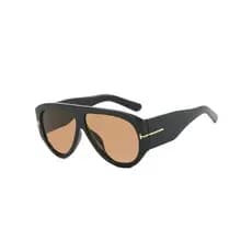 Óculos de Sol Aviador Vintage Oversized ShineThruUni - Óculos de Sol Punk Casuais e Elegantes, à Prova de Vento, Acessór