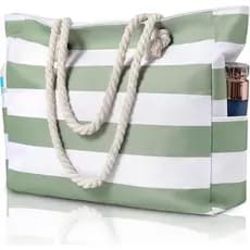 Bolsa de Praia Clothirily para Mulheres - Grande Bolsa de Praia Impermeável e à Prova de Areia com Zíper, Grande Bolsa d