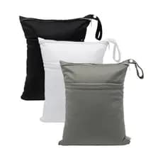 Babygoal Sacos Impermeáveis para Itens Secos e Molhados, Pacote com 3, Sacos Reutilizáveis para Viagem, para Roupas de B