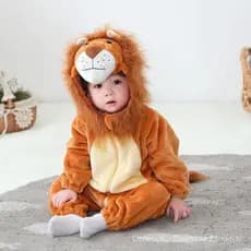 Novo Macacão de Bebê Estilo Cartoon, Macacão de Leão Fofo, Macacão de Rei, Macacões para Bebê QVI187 E6AQ
