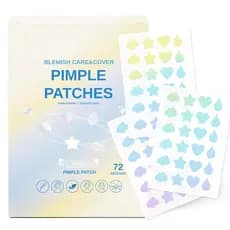 Adesivos de Estrela Fofos para Acne no Rosto, Patches Hidrocoloides para Cobrir Espinhas e Imperfeições, Adesivos Irides