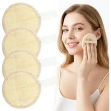 Pacote com 4 Esponjas de Luffa Natural para Esfoliação Facial, Almofadas Esfoliantes de Luffa Orgânica para Mulheres e H