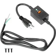 Plugue GFCI, Cabo de Extensão de 3 Pinos e 3 Fios de 6FT, Protetor de Fuga de Corrente 125 V 15 A, Uso Interno/Externo,
