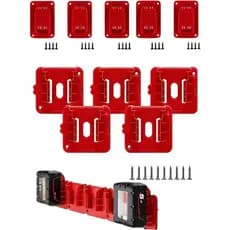 Suporte para 10 Baterias e Ferramentas para Milwaukee M18 18V, Organizador de Parede com Prateleira de Armazenamento e P
