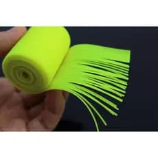 Tigofly Saias de Silicone Amarelo Fluorescente UV de 1m, Cilindro Redondo 1/32" 0.9mm, Material para Montagem de Iscas d