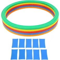 Conjunto de Anéis de Velocidade para Esportes Infantis, 10 Anéis e 10 Fivelas, Aumenta a Agilidade, Brinquedo para Ativi
