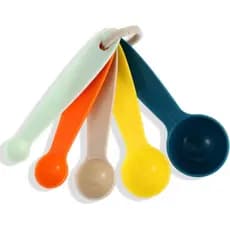 Silicone Measuring Spoons, Plastic Measuring Spoons Set of 5, Assorted Colors