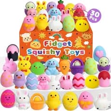 30 Peças de Brinquedos Squishy de Páscoa, Enchimentos para Cestas de Páscoa para Crianças, Adolescentes e Bebês, Pequeno