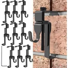 Pacote com 10 Suportes de Metal para Tijolos, Suportes para Decorações Externas sem Perfuração, Clipes de Fixação de Par