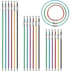 Pacote com 36 Chaveiros de Cabo de Aço Inoxidável de 1,5mm, 5,9", 7,8", 9,8" para Pendurar Etiquetas de Bagagem, Chaveir