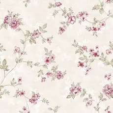 Papel de Parede Floral Rosa para Quarto de Meninas, Papel Adesivo Floral para Alugué, Papel de Parede Floral de Princesa